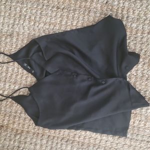 Black silky camisole